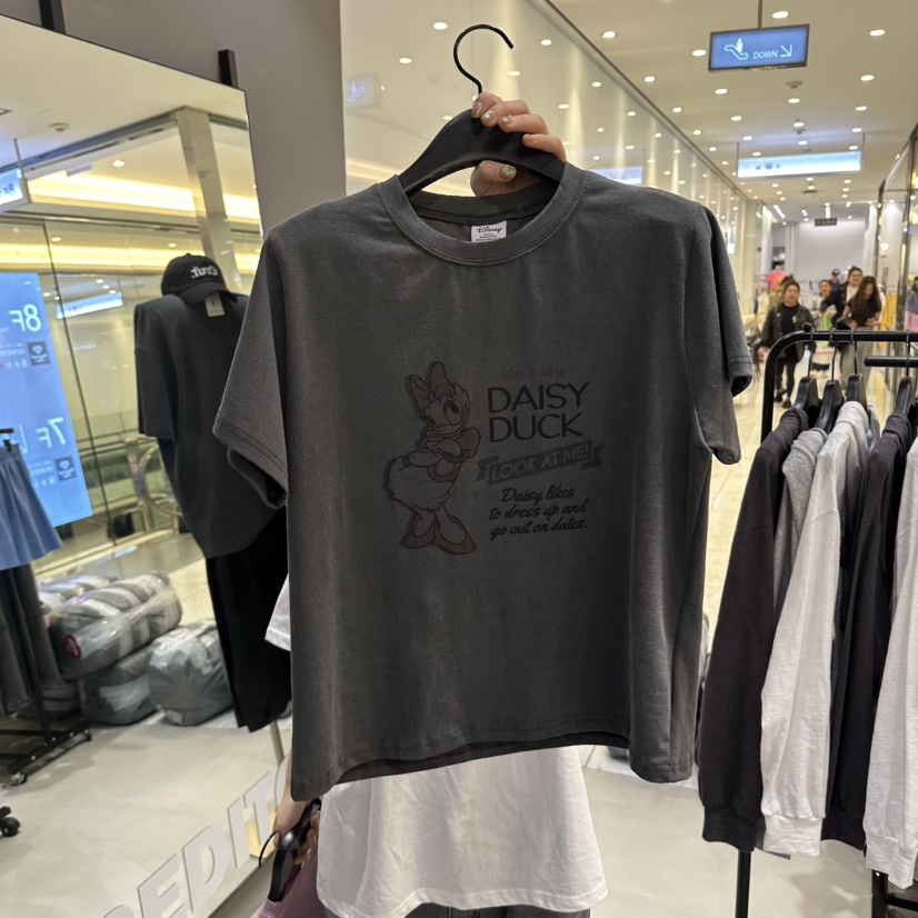 CREDITO東大門直郵女裝新款時尚熱賣休閑真品職業人氣T恤鴨CREDITOT恤圖色2