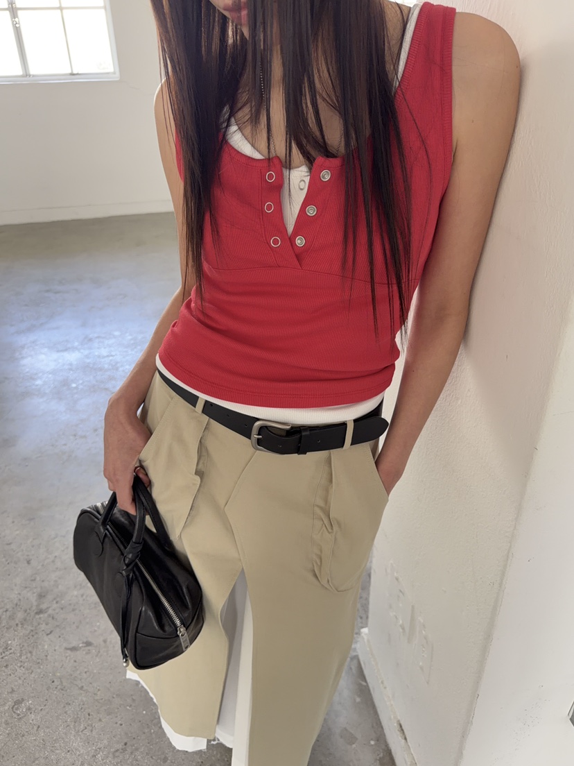 ACME東大門代購女裝新款人氣職業熱賣26春夏休閑吊帶背心ACME吊帶/背心