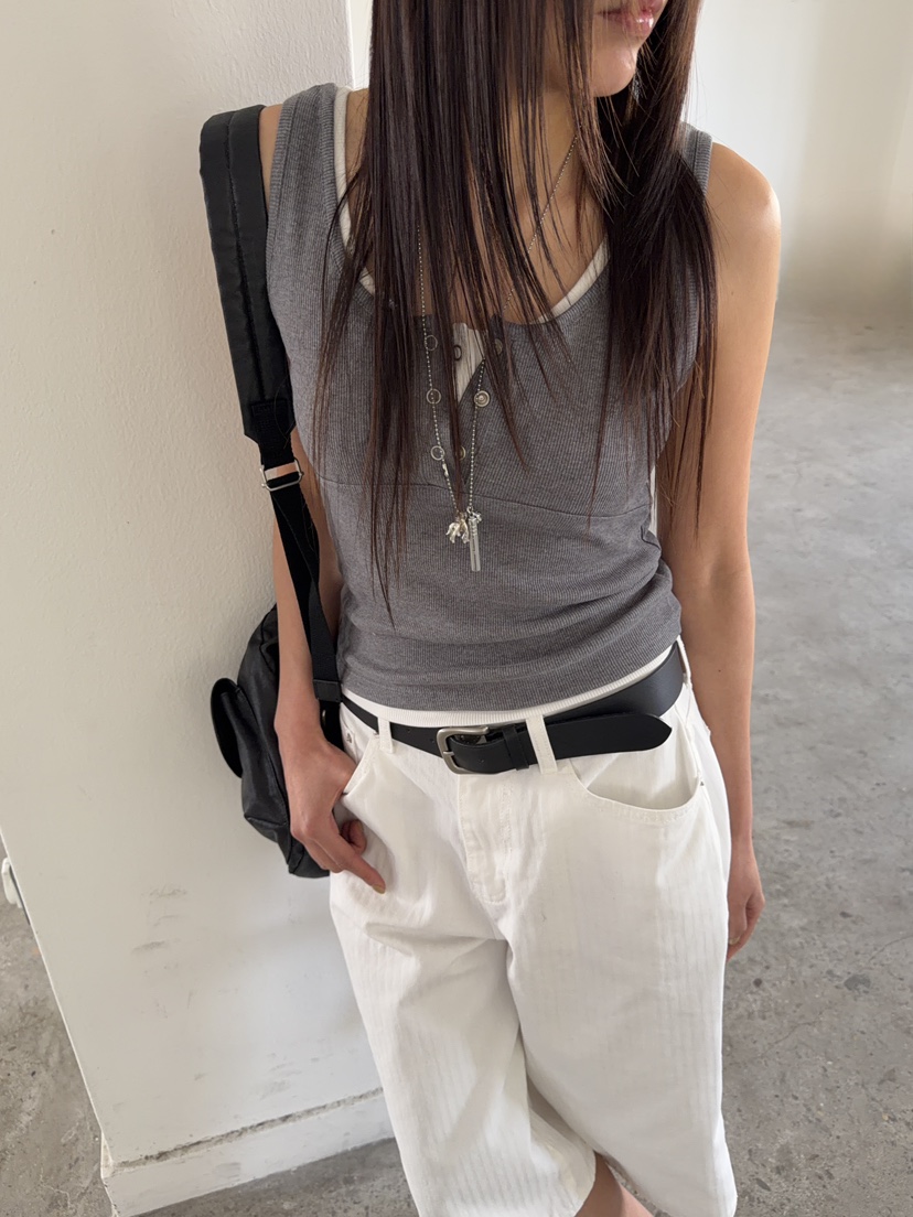 ACME東大門代購女裝新款人氣職業熱賣26春夏休閑吊帶背心ACME吊帶/背心