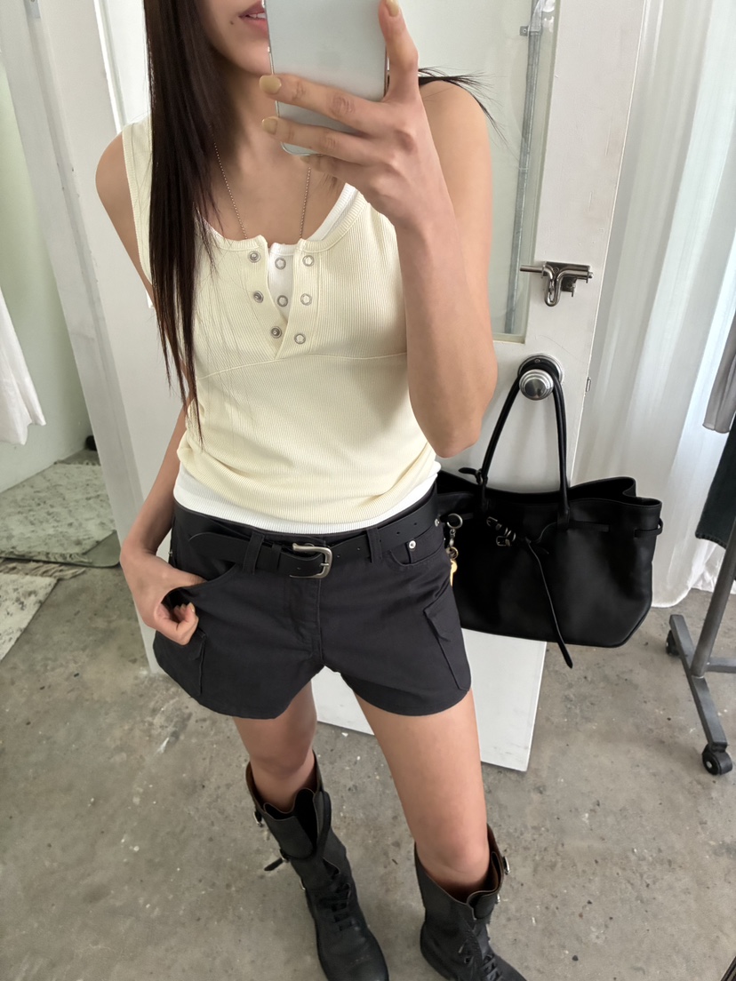 ACME東大門代購女裝新款人氣職業熱賣26春夏休閑吊帶背心ACME吊帶/背心