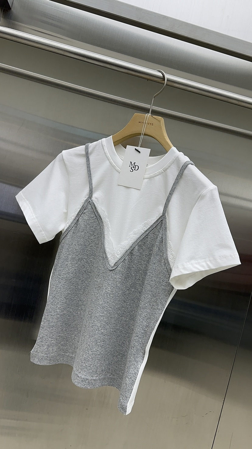 MYDRESS東大門直郵女裝新款時尚26春夏熱賣人氣T恤假兩件MYDRESST恤