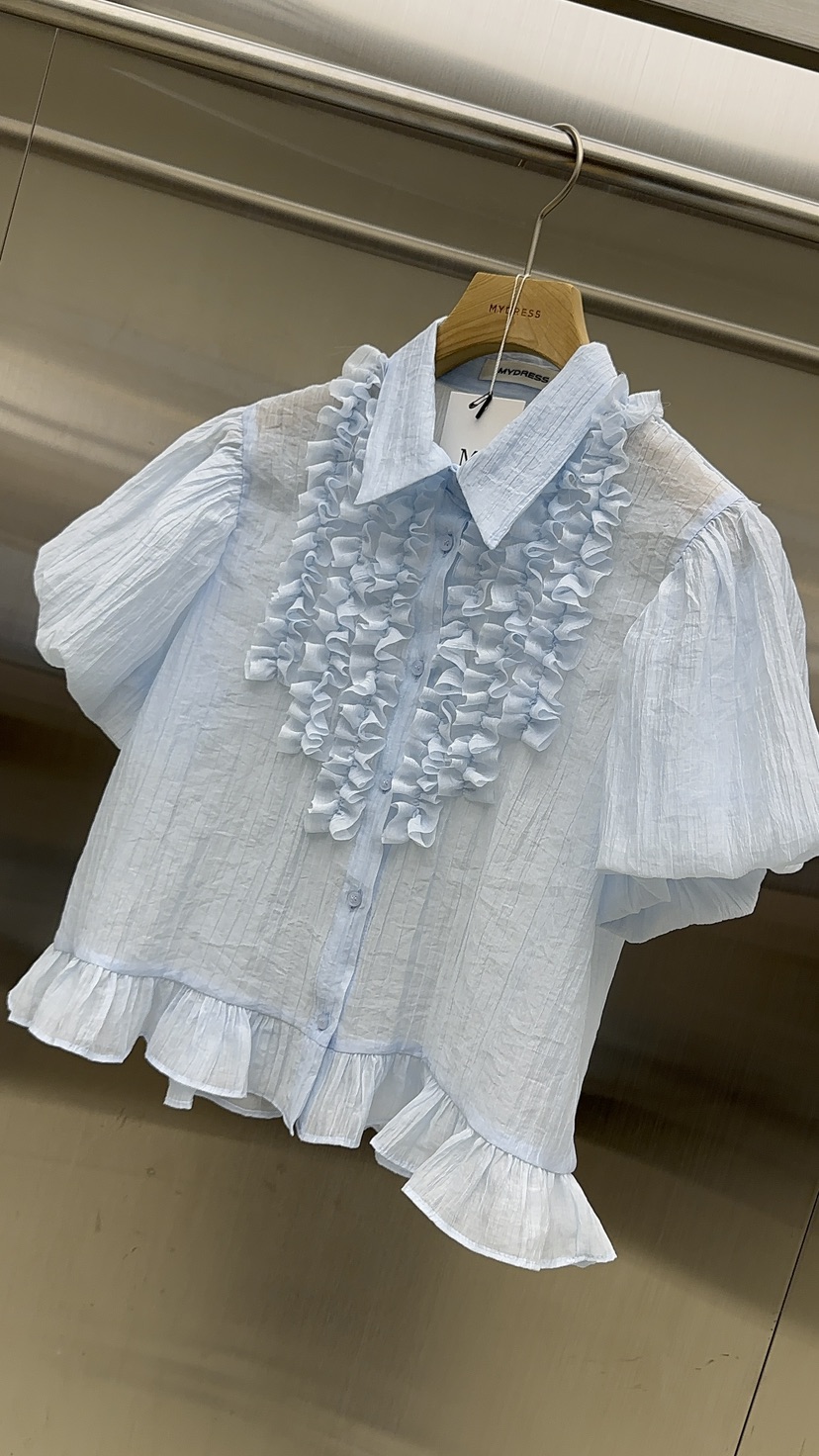 MYDRESS韓國代購女裝新品人氣26春夏休閑職業推薦襯衫蕾絲衫MYDRESS襯衫/蕾絲衫