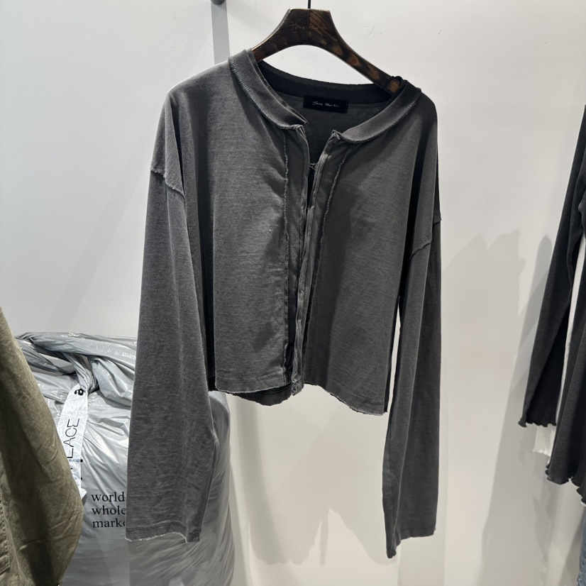 JANE BIRKIN東大門直郵女裝新款熱賣推薦長袖T恤復古開衫JANE BIRKIN設計師品牌長袖T恤圖色2