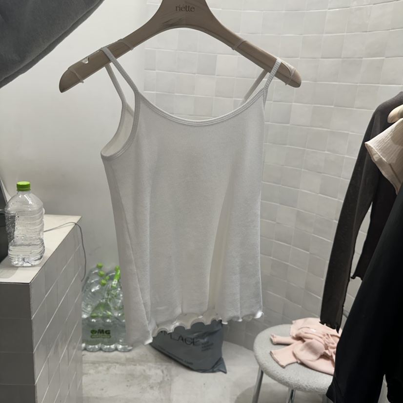 RIETTE東大門實拍女裝新款真品26春夏熱賣推薦時尚吊帶背心RIETTE吊帶/背心圖色3白色