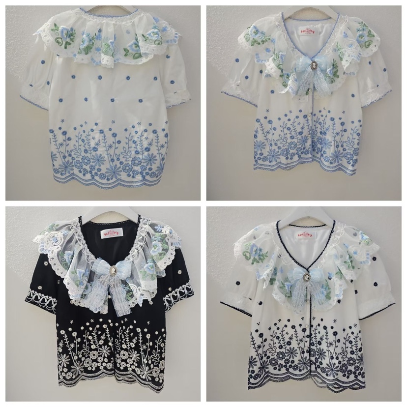 REDPIG東大門直郵女士新款人氣時尚職業休閑襯衫蕾絲衫蕾絲Red Pig襯衫/蕾絲衫