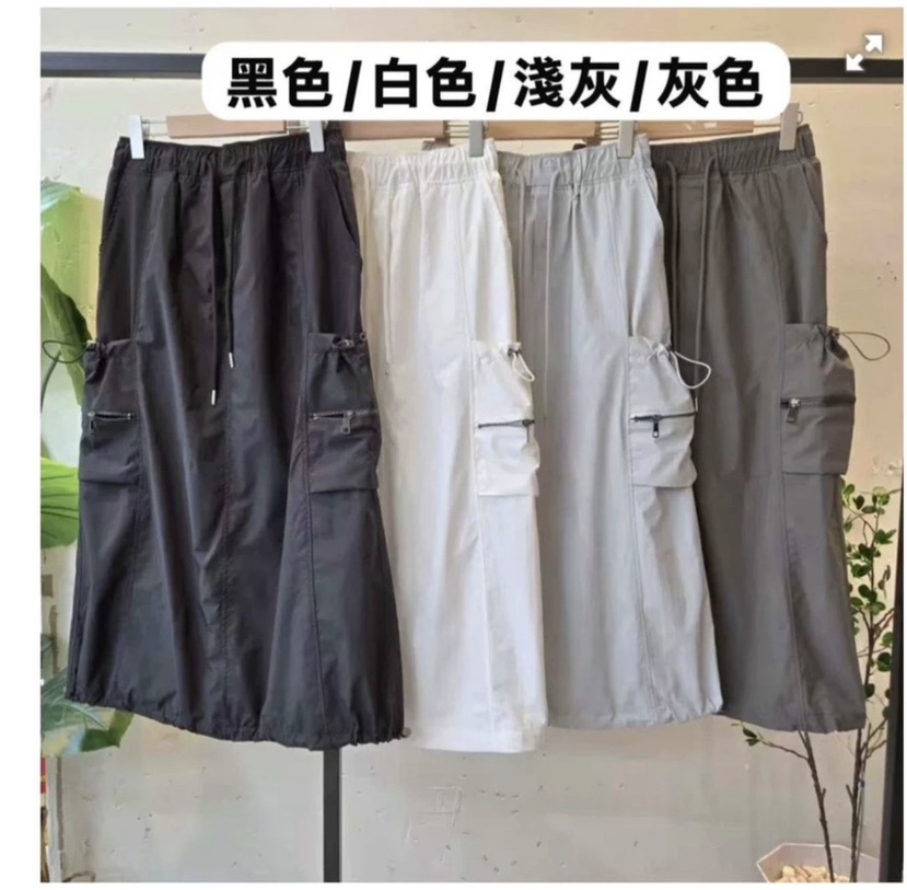 HOT PLACE/DREAM GIRIS/HOT ISSUE韓國直郵女士新款26春夏半身裙中短裙口袋HOT PLACE/DREAM GIRIS/HOT ISSUE半身裙/中短裙圖色1左一色