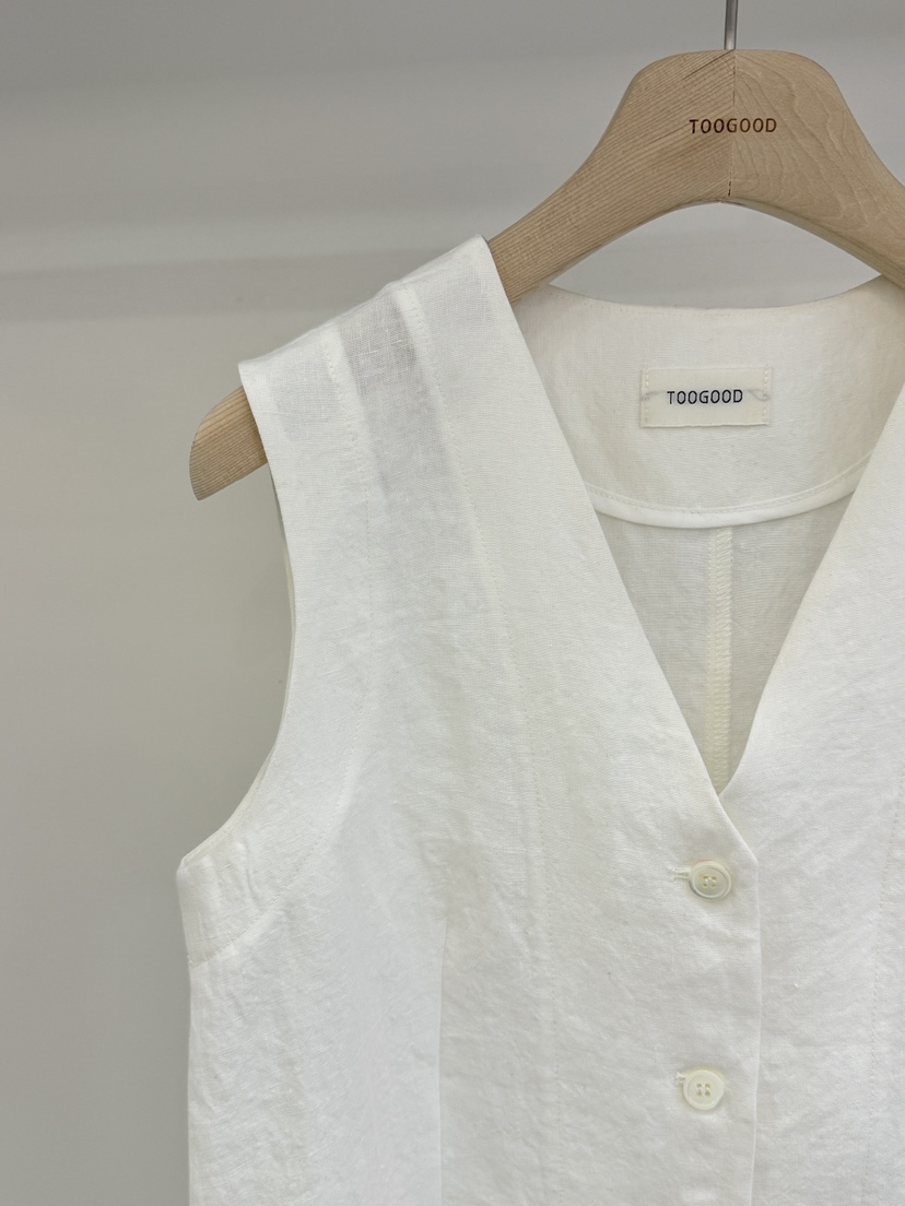 TOOGOOD韓國直郵女士新品人氣26春夏時尚熱賣休閑馬甲亞麻TOOGOOD馬甲