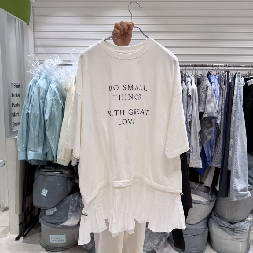 BRICKLANE韓國代購女裝新款職業真品熱賣人氣T恤棉質褶皺BRICKLANET恤圖色1