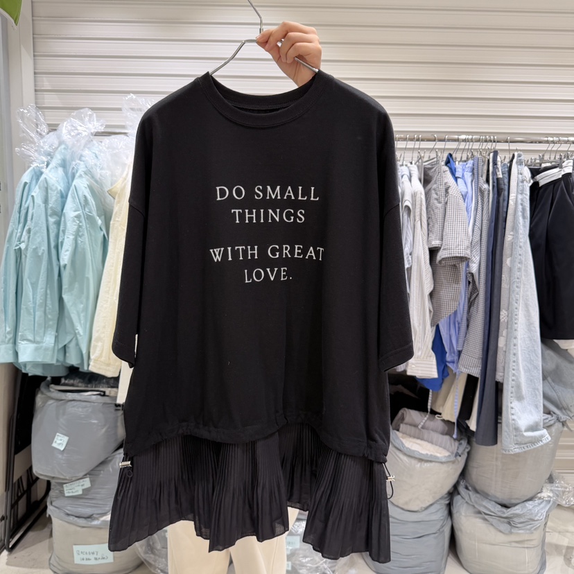 BRICKLANE韓國代購女裝新款職業真品熱賣人氣T恤棉質褶皺BRICKLANET恤圖色2