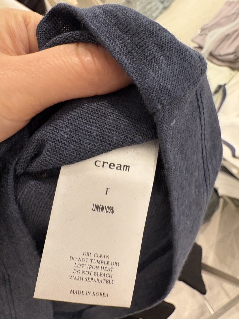 CREAM-P東大門直郵女士新品真品時尚人氣26春夏職業T恤亞麻CREAM-PT恤