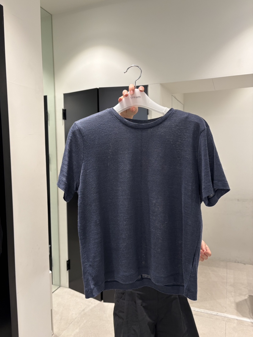 CREAM-P東大門直郵女士新品真品時尚人氣26春夏職業T恤亞麻CREAM-PT恤圖色3
