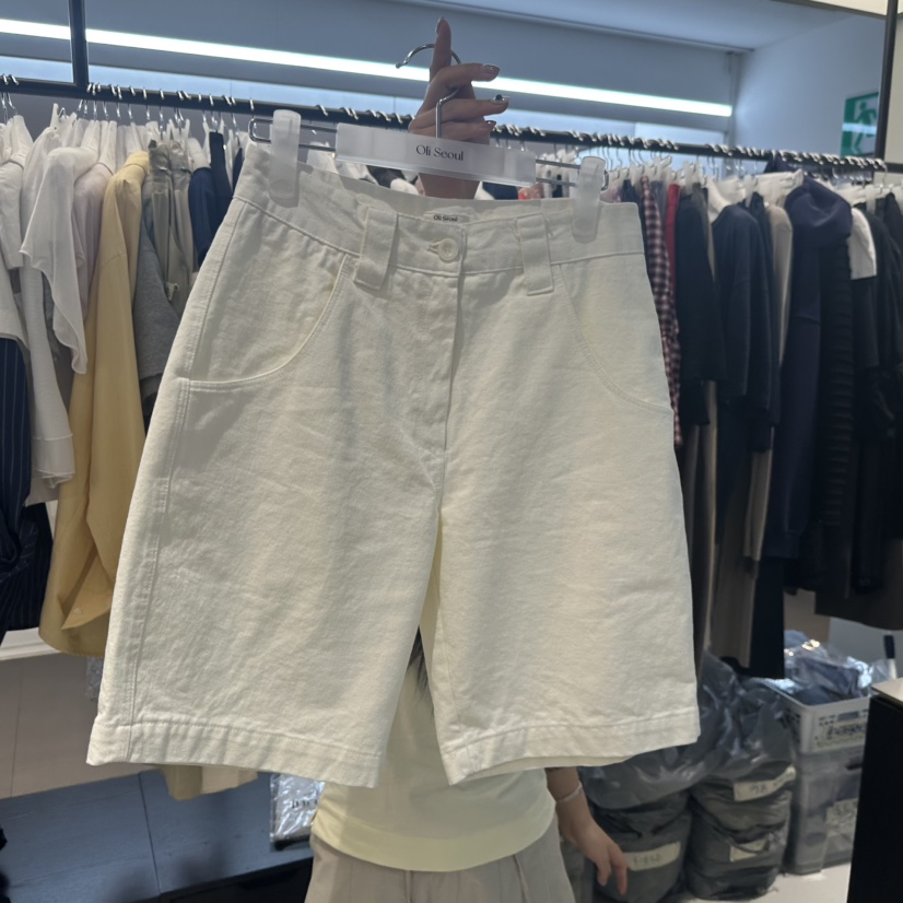 OLI SEOUL韓國代購女裝新款時尚職業熱賣推薦26春夏短褲水洗OLI SEOUL短褲圖色1