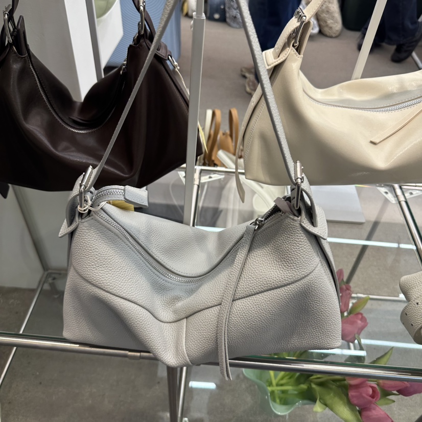 HOSA東大門直郵女士新款人氣26春夏時尚休閑真品單肩斜跨包HOSA單肩/斜跨包圖色4灰色荔枝皮