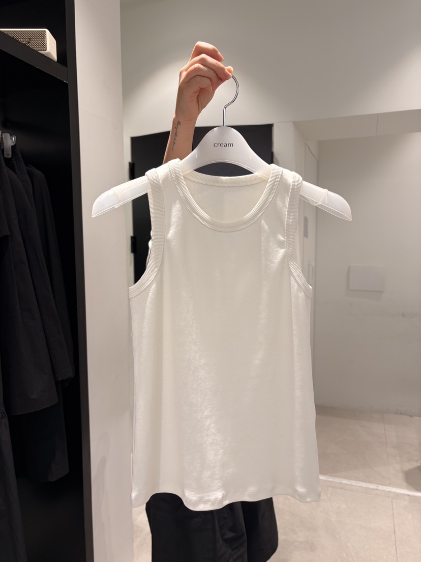 CREAM-P東大門實拍女士新品時尚熱賣人氣休閑吊帶背心羅紋CREAM-P吊帶/背心圖色3