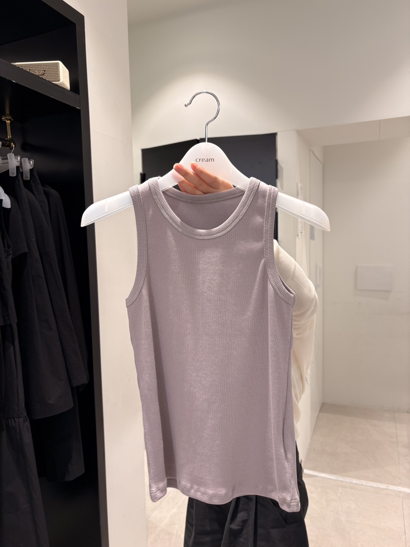 CREAM-P東大門實拍女士新品時尚熱賣人氣休閑吊帶背心羅紋CREAM-P吊帶/背心圖色6