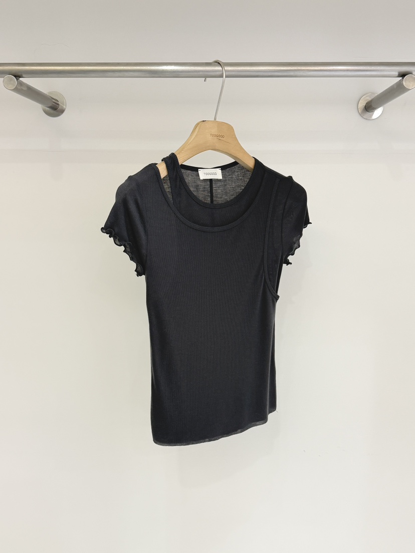 TOOGOOD韓國代購女士新款熱賣時尚推薦人氣真品休閑職業T恤TOOGOODT恤圖色5墨色