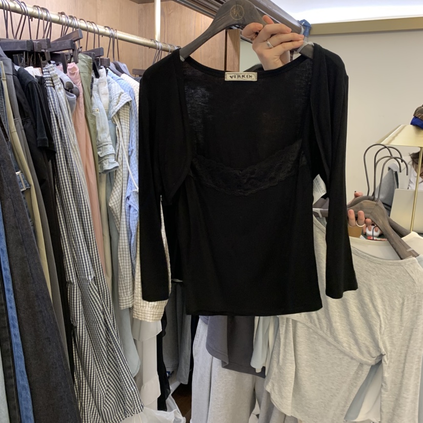 VIRKIN韓國代購女士新款人氣時尚職業休閑套裝羊毛衫開襟VIRKIN套裝圖色4