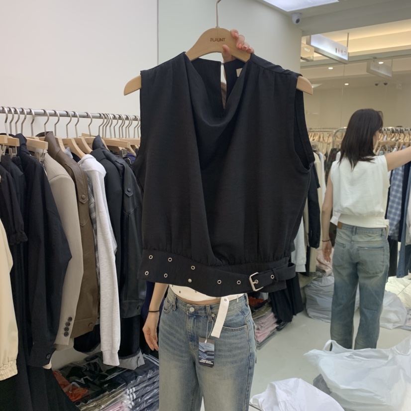 FLAUNT東大門代購女士新款真品職業時尚推薦吊帶背心腰帶FLAUNT吊帶/背心圖色2