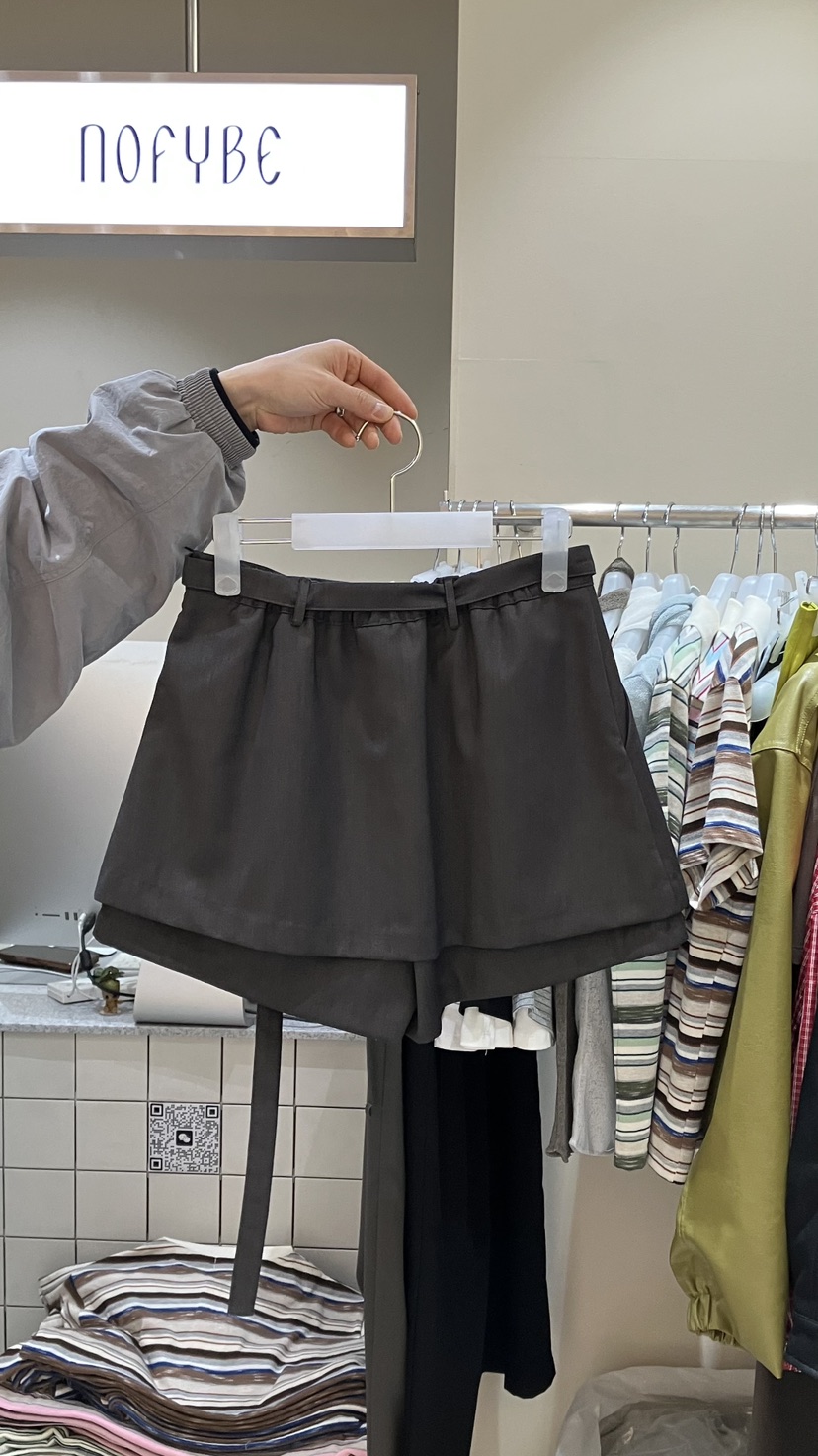 NOFYBE韓國直郵女裝新款職業熱賣真品推薦人氣裙褲含腰帶NOFYBE裙褲
