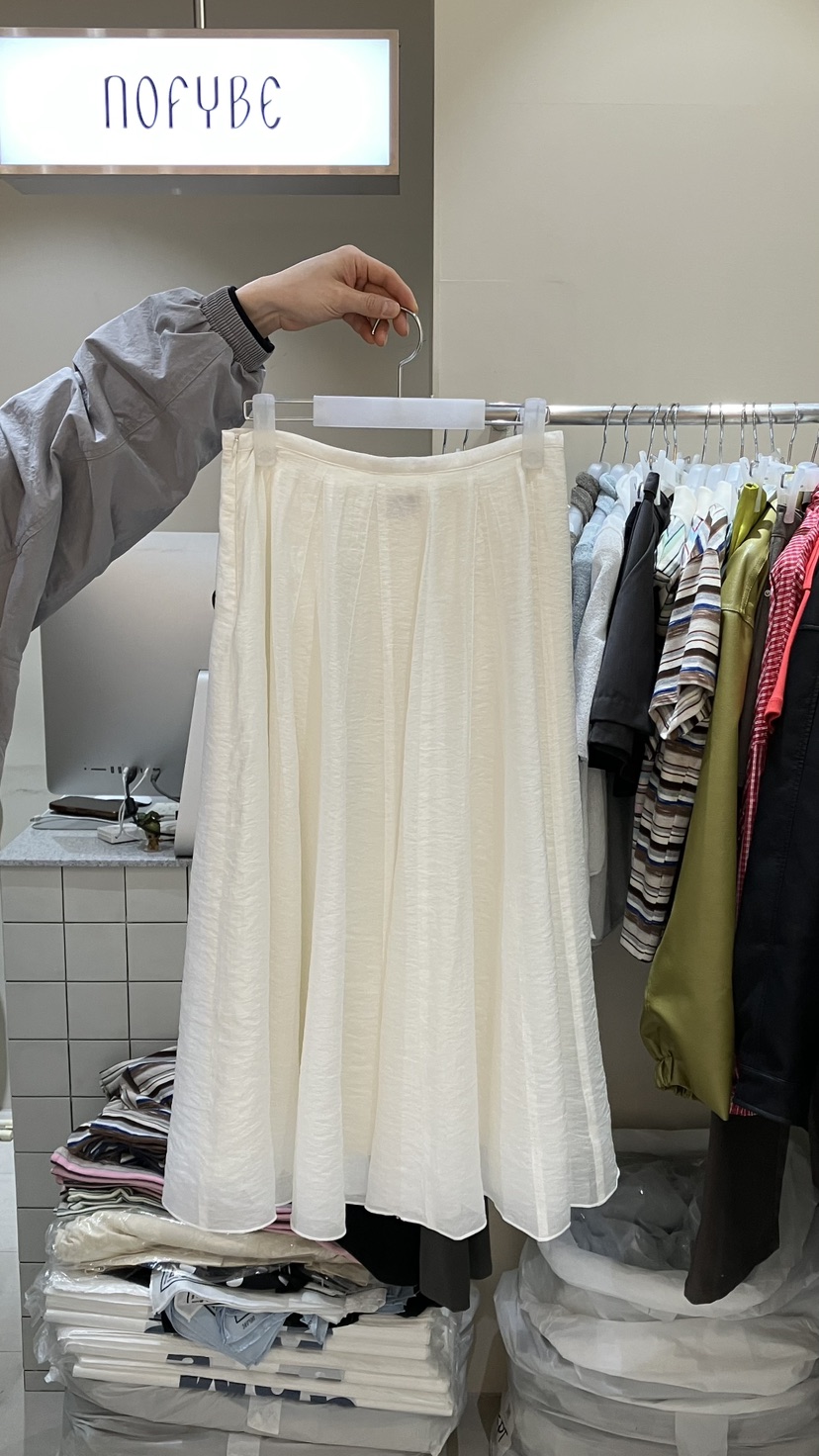 NOFYBE東大門代購女裝新品熱賣職業時尚人氣真品長裙褶裥NOFYBE長裙