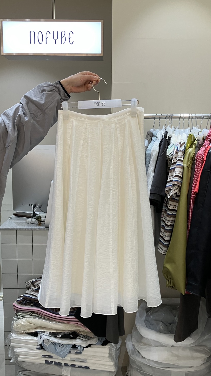 NOFYBE東大門代購女裝新品熱賣職業時尚人氣真品長裙褶裥NOFYBE長裙圖色1