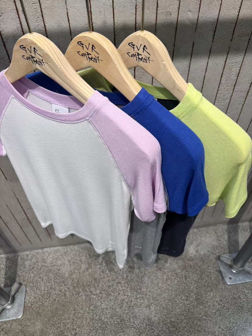 GVR COMPANY/RAWOO東大門直郵女裝新款26春夏休閑T恤羅紋GVR COMPANY/RAWOOT恤