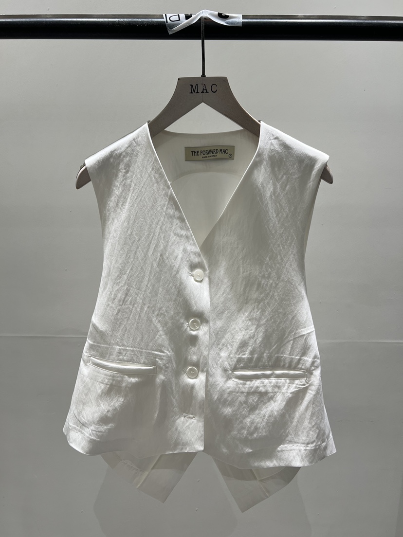 MAC東大門直郵女士新品人氣26春夏真品休閑時尚職業馬甲亞麻THE FORWARD MAC馬甲圖色1