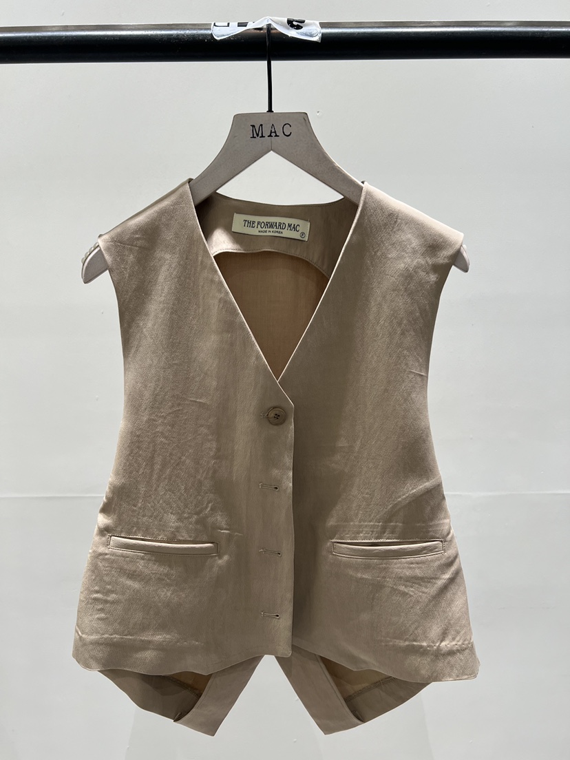 MAC東大門直郵女士新品人氣26春夏真品休閑時尚職業馬甲亞麻THE FORWARD MAC馬甲圖色2