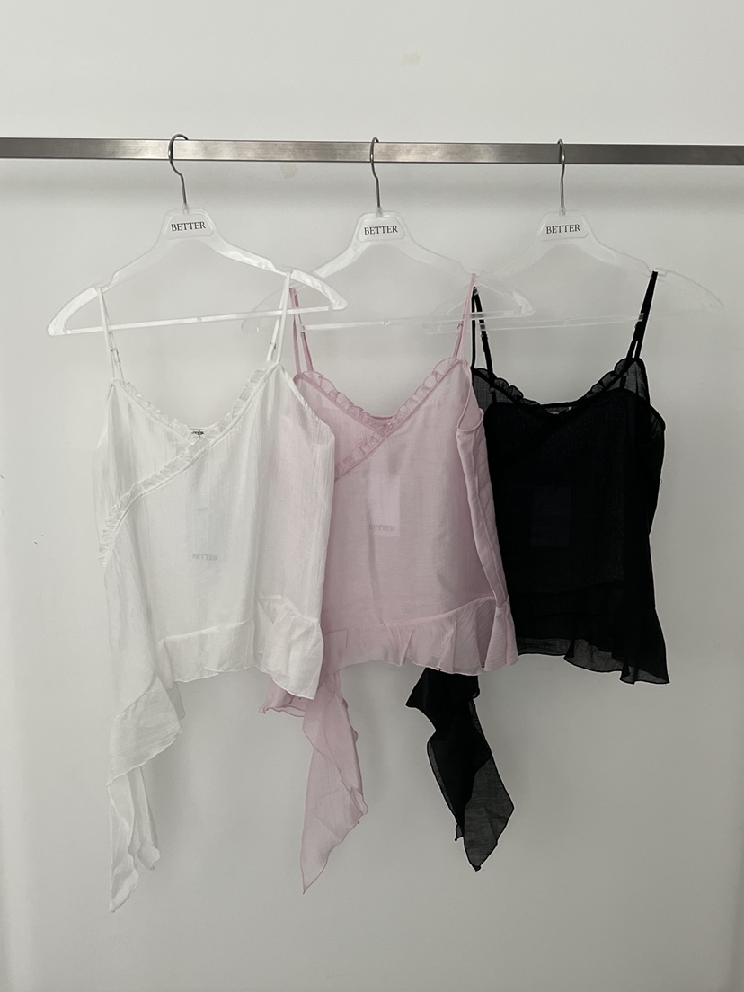 BETTER東大門代購女士新款時尚熱賣職業休閑吊帶背心荷葉邊BETTER吊帶/背心