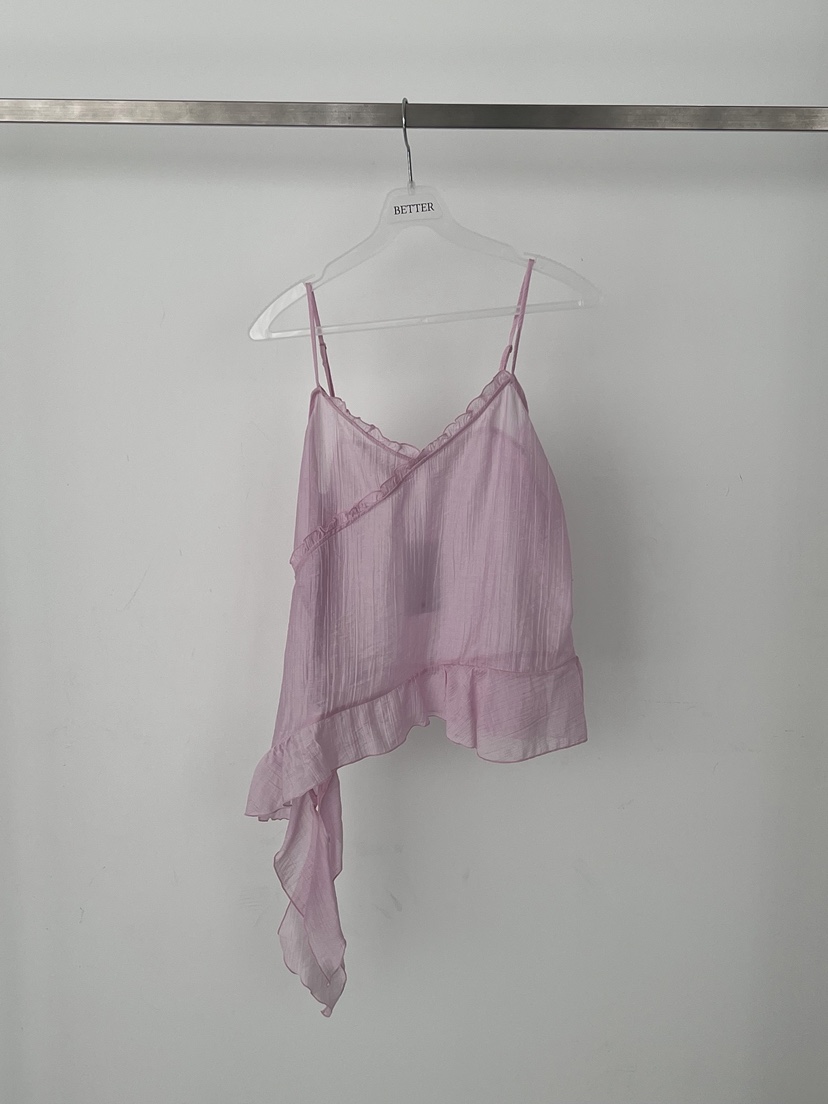 BETTER東大門代購女士新款時尚熱賣職業休閑吊帶背心荷葉邊BETTER吊帶/背心圖色2