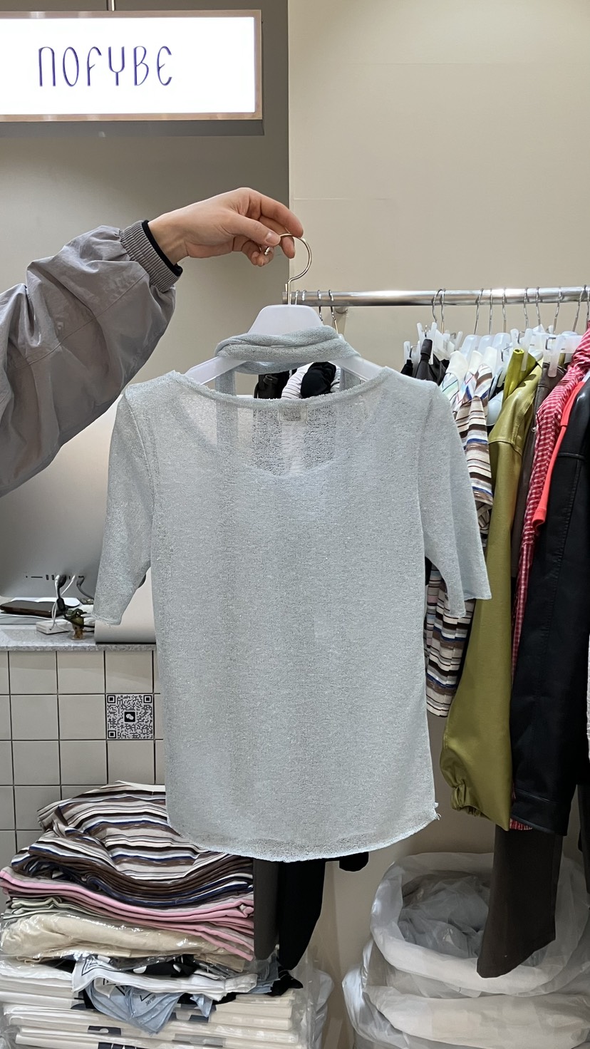 NOFYBE韓國直郵女士新款熱賣26春夏推薦時尚針織衫含脖帶NOFYBE針織衫