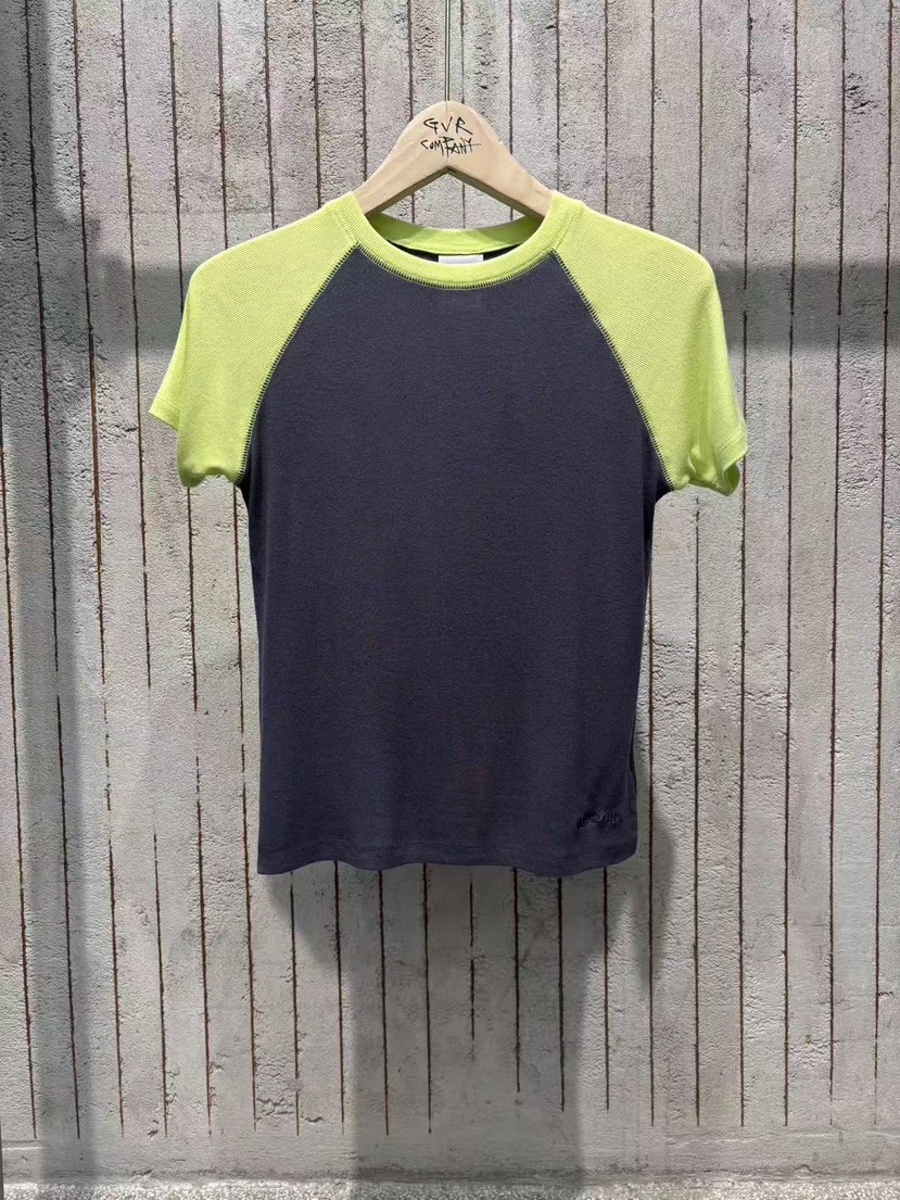 RAWOO/GVR COMPANY東大門代購女裝新款休閑人氣T恤羅紋RAWOO/GVR COMPANYT恤圖色3