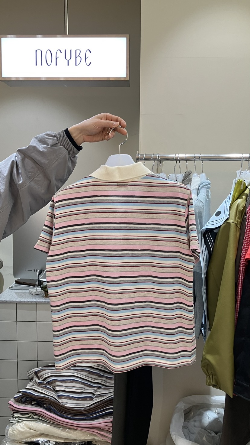 NOFYBE東大門直郵女裝新款真品熱賣26春夏襯衫蕾絲衫條紋NOFYBE襯衫/蕾絲衫