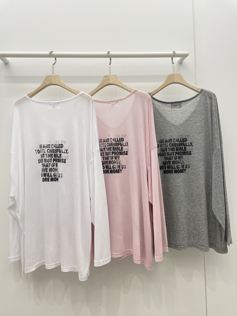 NYLON韓國代購女裝新款26春夏時尚休閑推薦熱賣長袖T恤天絲NYLON長袖T恤