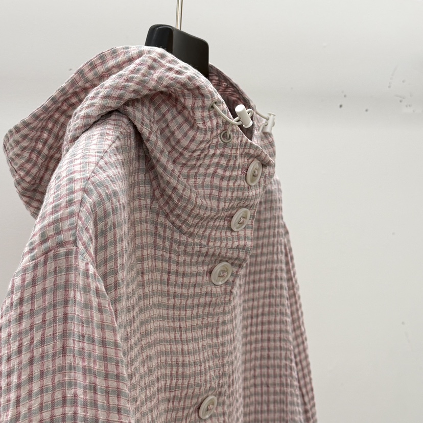 ID東大門代購女士新款26春夏真品推薦時尚熱賣夾克格子連帽ID夾克