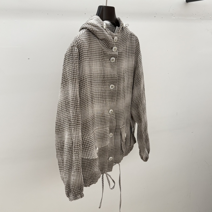 ID東大門代購女士新款26春夏真品推薦時尚熱賣夾克格子連帽ID夾克