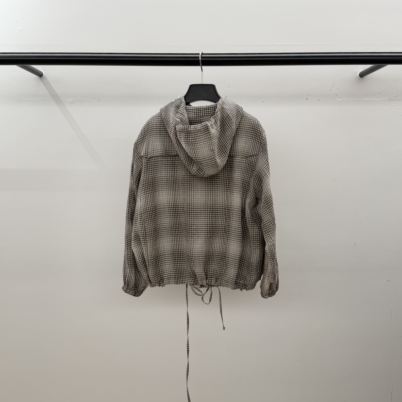 ID東大門代購女士新款26春夏真品推薦時尚熱賣夾克格子連帽ID夾克