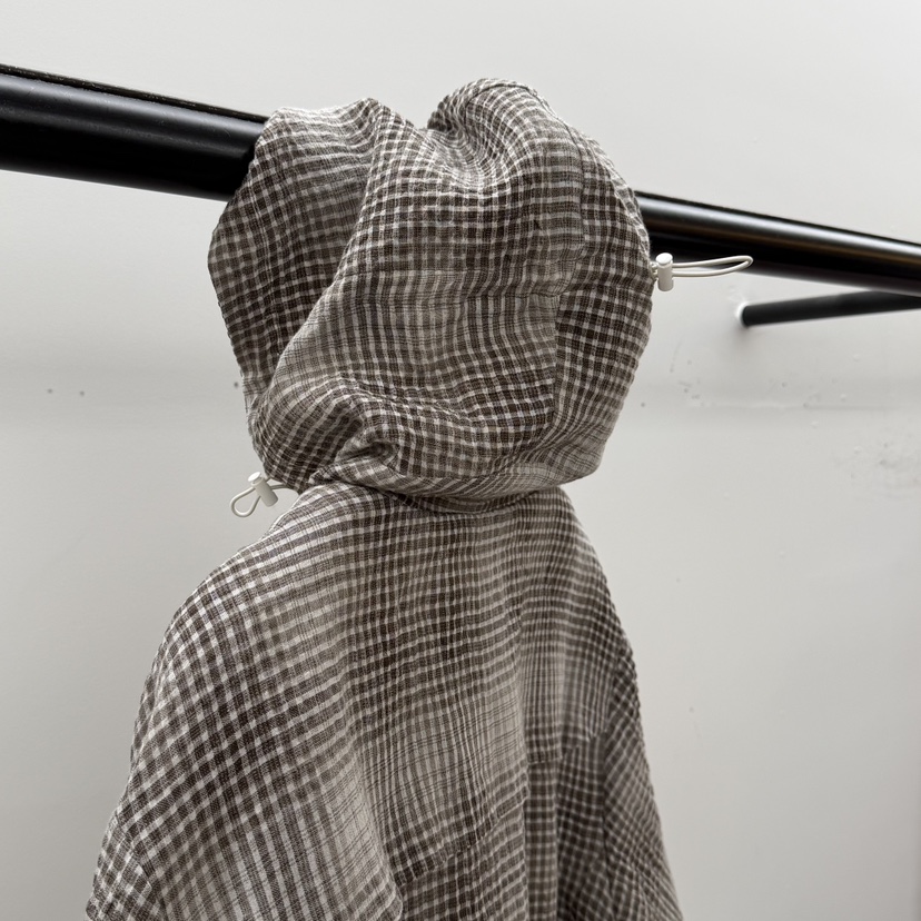 ID東大門代購女士新款26春夏真品推薦時尚熱賣夾克格子連帽ID夾克