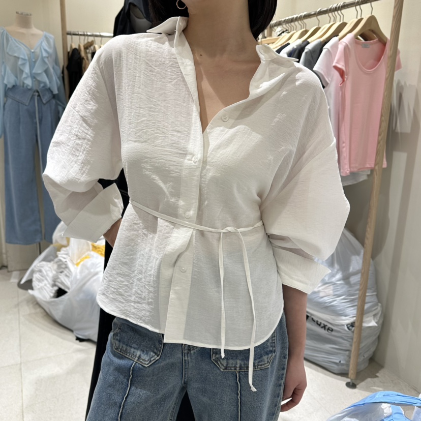 VINTAGE VIBE東大門直郵女裝新品休閑真品襯衫蕾絲衫亞麻VINTAGE VIBE襯衫/蕾絲衫圖色1