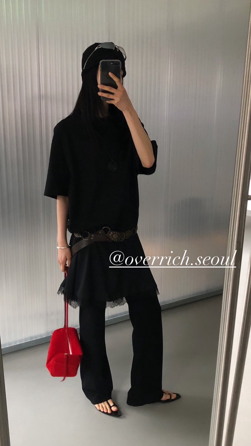 OVER RICH韓國代購女士新款人氣時尚職業熱賣連衣裙蕾絲OVER RICH連衣裙