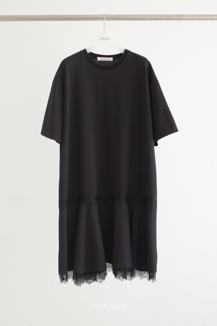 OVER RICH韓國代購女士新款人氣時尚職業熱賣連衣裙蕾絲OVER RICH連衣裙圖色2