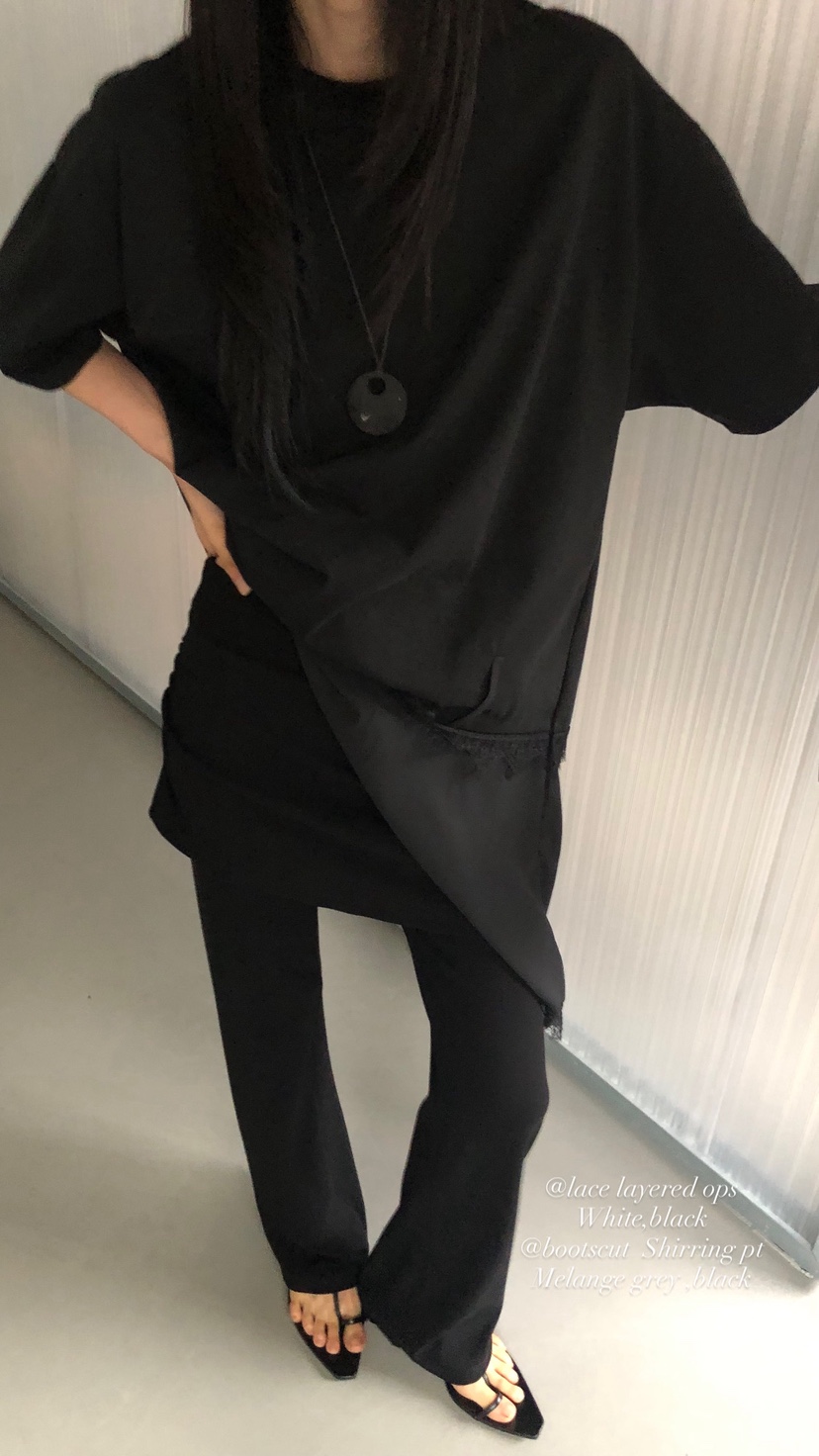 OVER RICH韓國東大門直郵女士新款人氣休閑裙褲喇叭羅紋OVER RICH裙褲