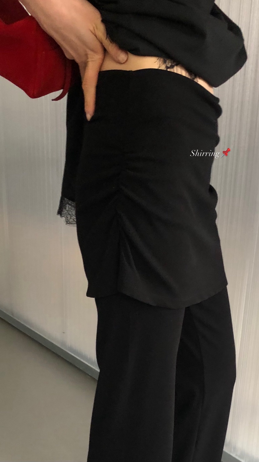 OVER RICH韓國東大門直郵女士新款人氣休閑裙褲喇叭羅紋OVER RICH裙褲