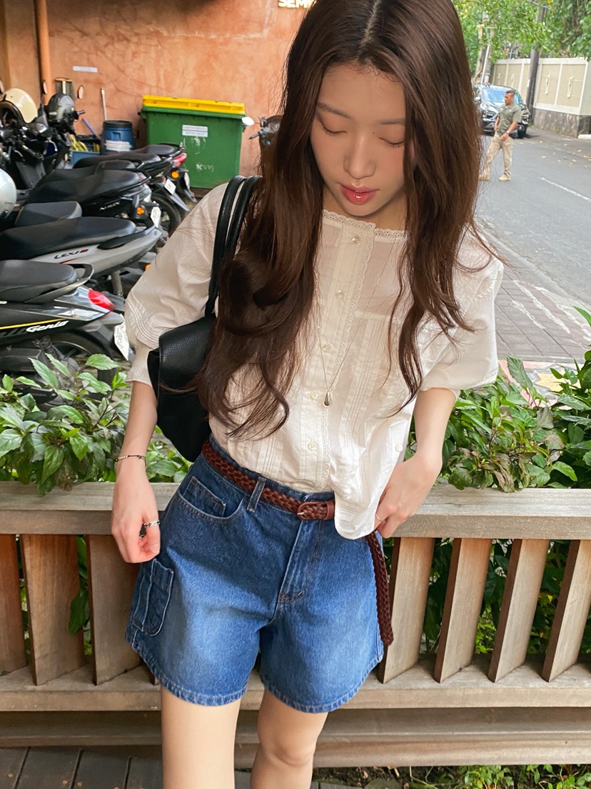 ERUME東大門實拍女士新品人氣職業時尚推薦熱賣襯衫蕾絲衫ERUME襯衫/蕾絲衫