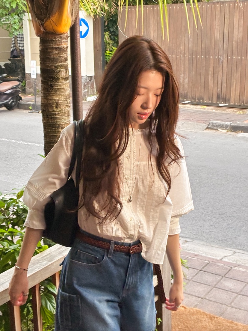 ERUME東大門實拍女士新品人氣職業時尚推薦熱賣襯衫蕾絲衫ERUME襯衫/蕾絲衫