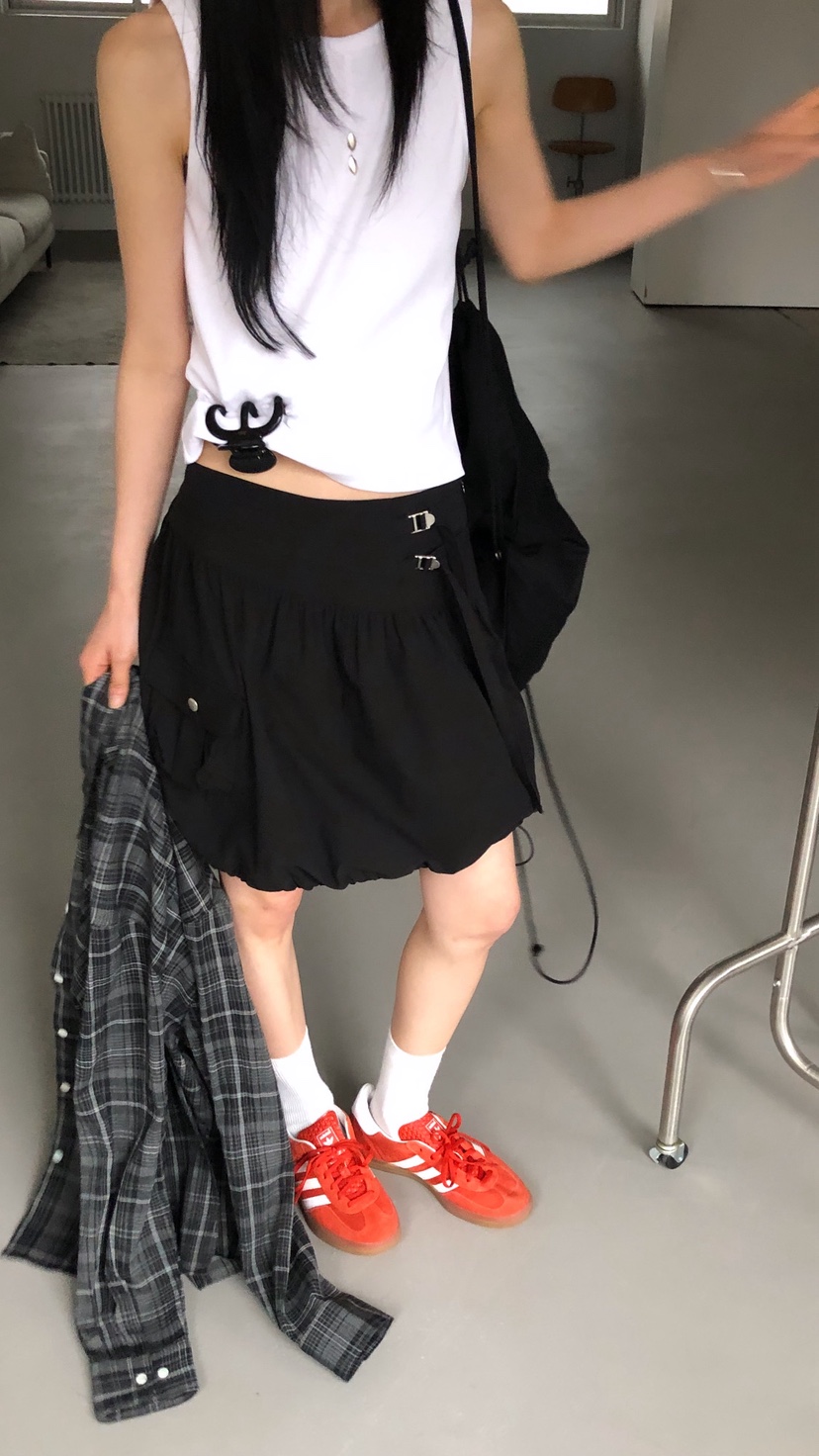 OVER RICH韓國代購女士新品休閑26春夏職業熱賣時尚短裙OVER RICH短裙