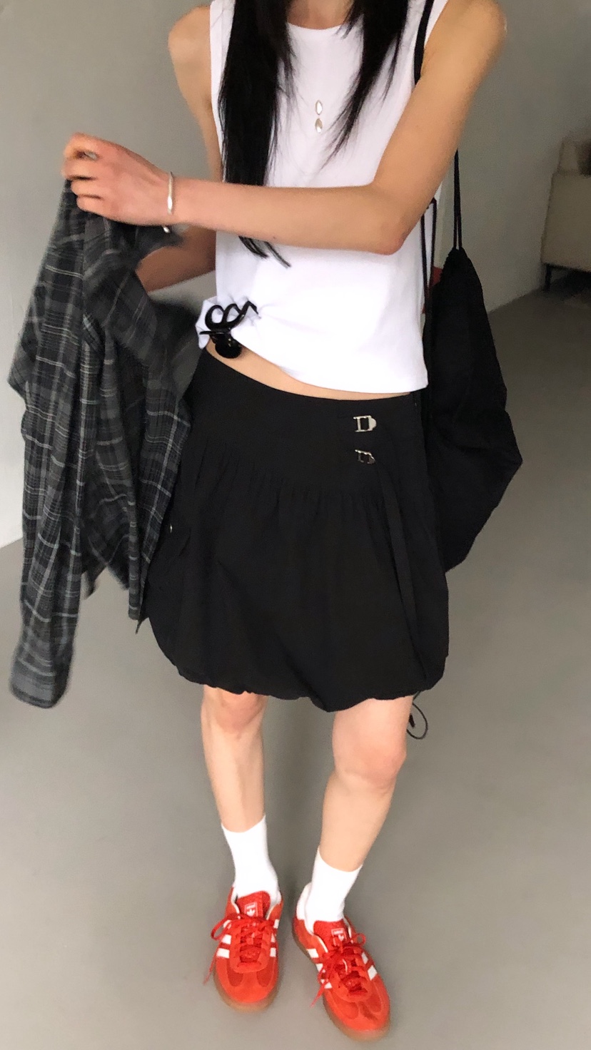 OVER RICH韓國代購女士新品休閑26春夏職業熱賣時尚短裙OVER RICH短裙