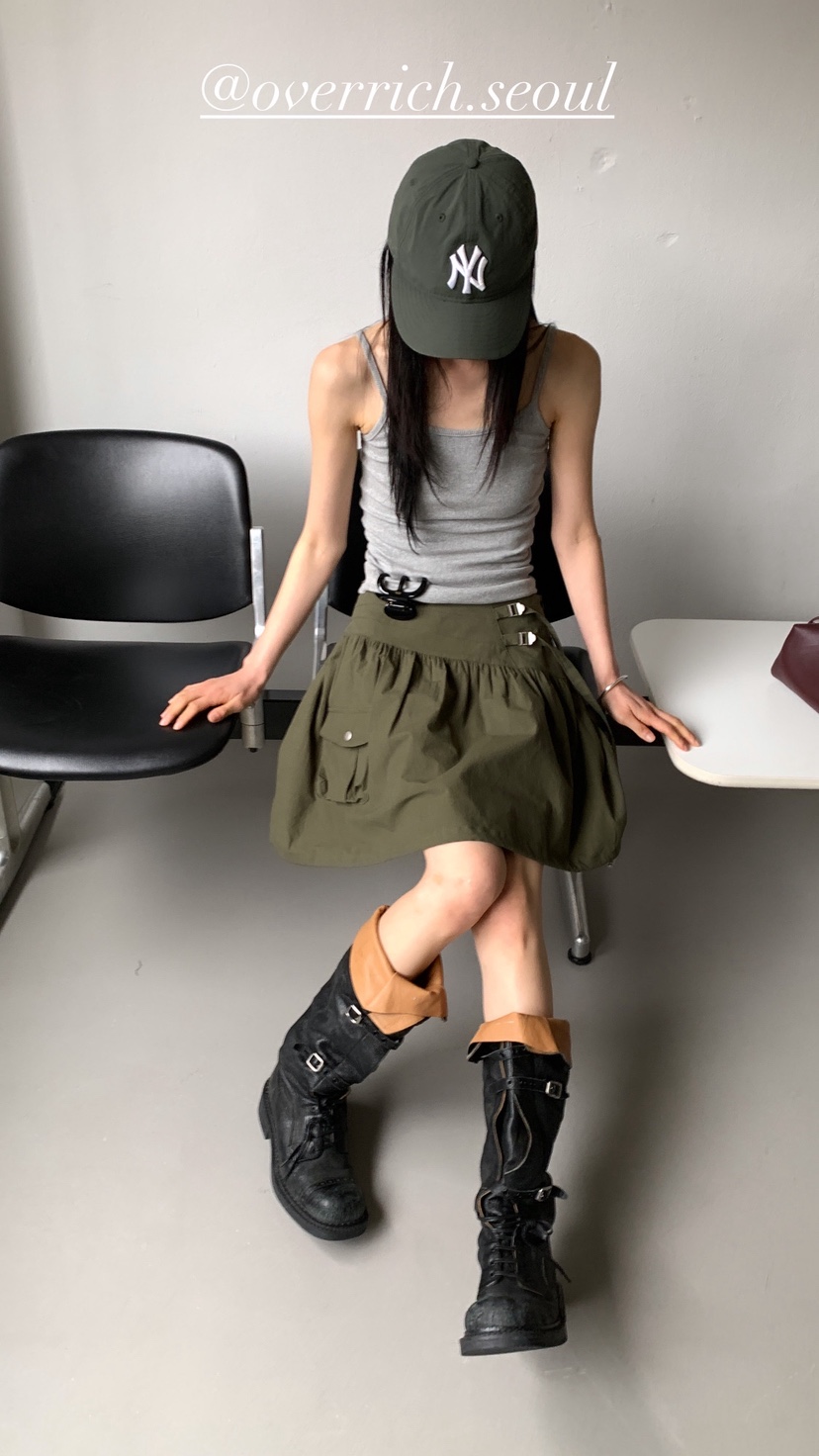 OVER RICH韓國代購女士新品休閑26春夏職業熱賣時尚短裙OVER RICH短裙