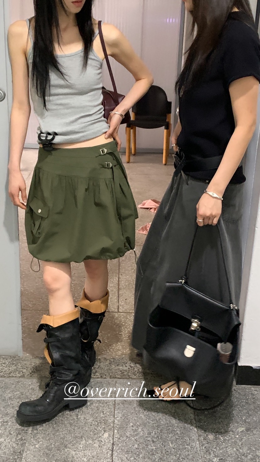 OVER RICH韓國代購女士新品休閑26春夏職業熱賣時尚短裙OVER RICH短裙