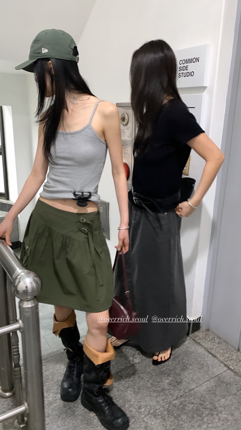 OVER RICH韓國代購女士新品休閑26春夏職業熱賣時尚短裙OVER RICH短裙